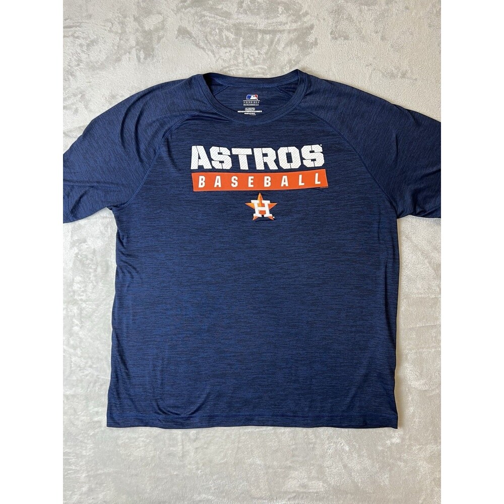 Houston Astros MLB Baseball Shirt Mens XL Navy Blue Genuine Merchandise Fan Tee